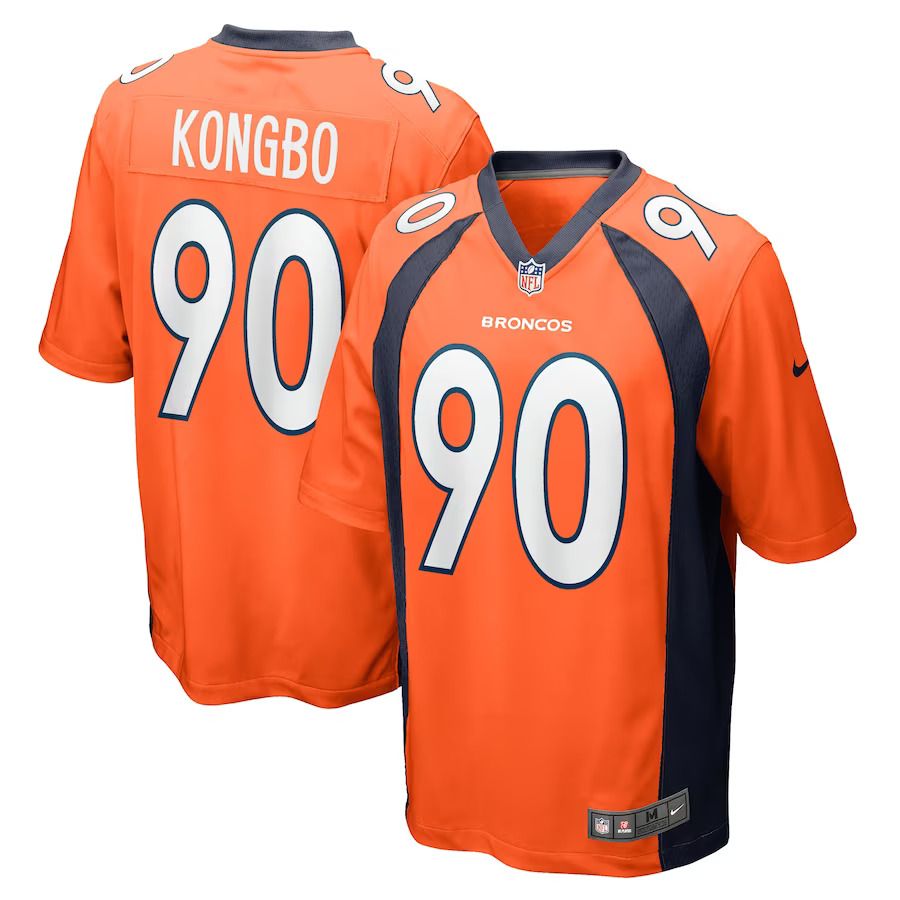 Men Denver Broncos #90 Jonathan Kongbo Nike Orange Game Player NFL Jersey->denver broncos->NFL Jersey